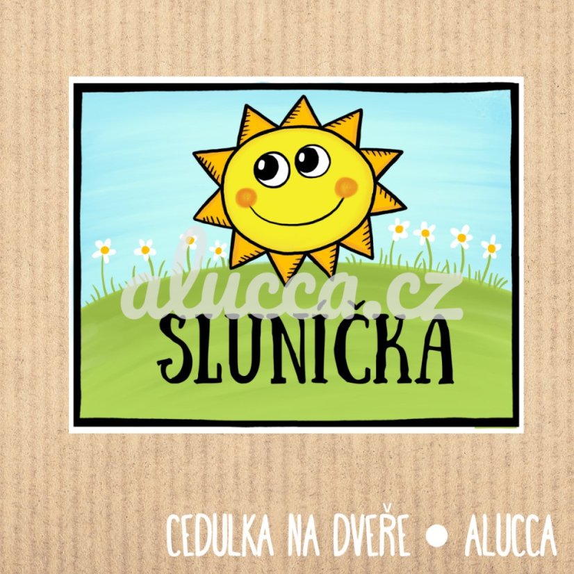 cedulka  Sluníčková třída - provedení: papírová verze
