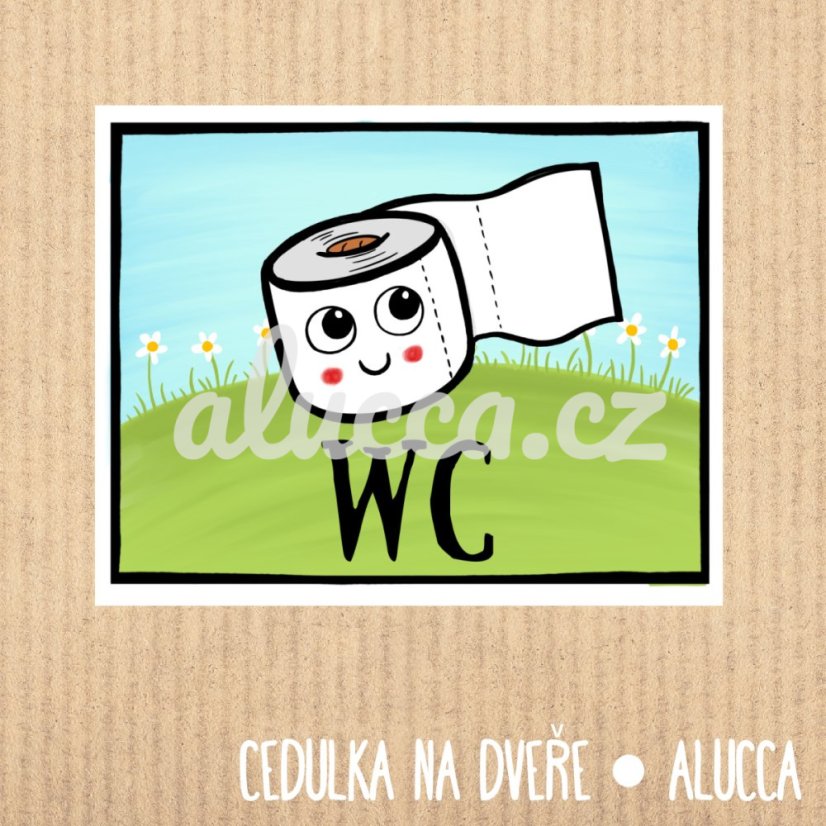 cedulka   Wc - provedení: papírová verze