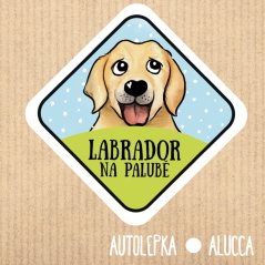 samolepka na auto Labrador