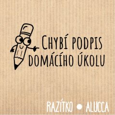 chybí podpis domácího úkolu