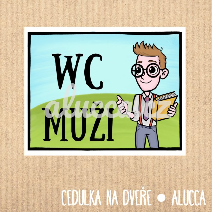 cedulka Wc muži - provedení: laminovaná verze cedulka Wc muži - provedení: laminovaná verze