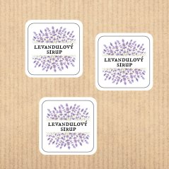 samolepkový arch Levandulový sirup