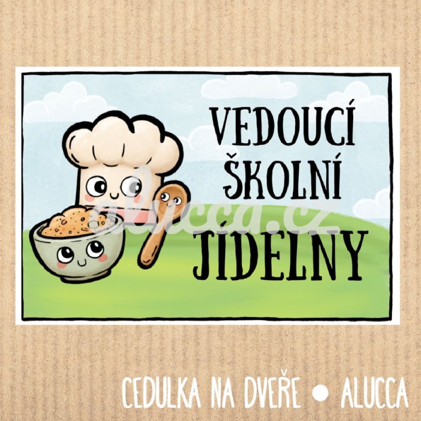 cedulka Vedoucí školní jídelny - provedení: papírová verze