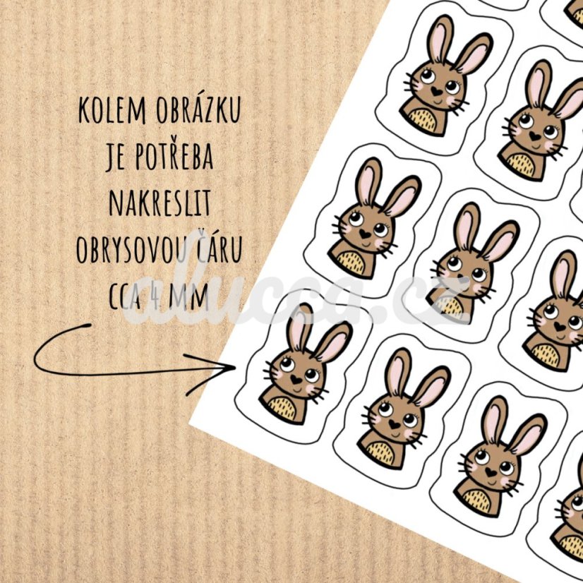 samolepkový arch A4 na přání - tisk a ořez