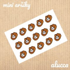 mini samolepky Baseball