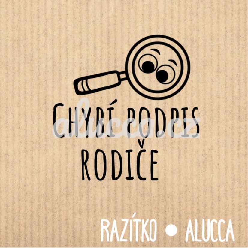 chybí podpis rodiče - Velikost: 6 cm