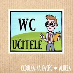 cedulka Wc učitelé