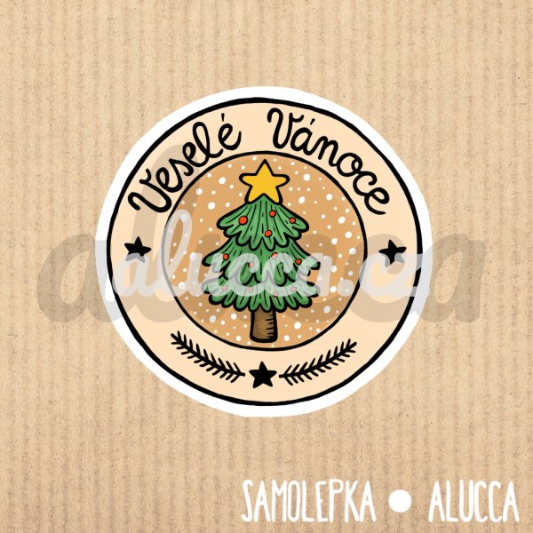 samolepka  Veselé Vánoce
