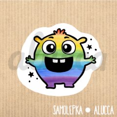 samolepka Duhová příšerka