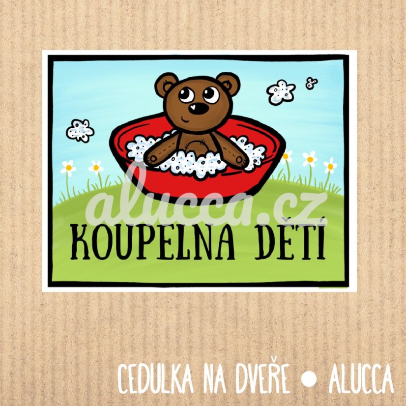 cedulka  Koupelna dětí - provedení: laminovaná verze