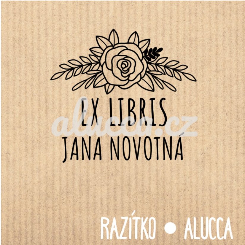 ex libris s vaším jménem - Velikost: 5 cm se změnou textu