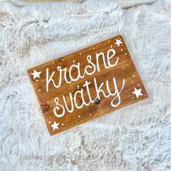 cedule Krásné svátky  / Veselé Vánoce