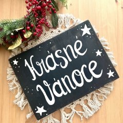 cedule Krásné Vánoce   / Veselé Vánoce