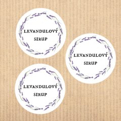 samolepkový arch Levandulový  sirup