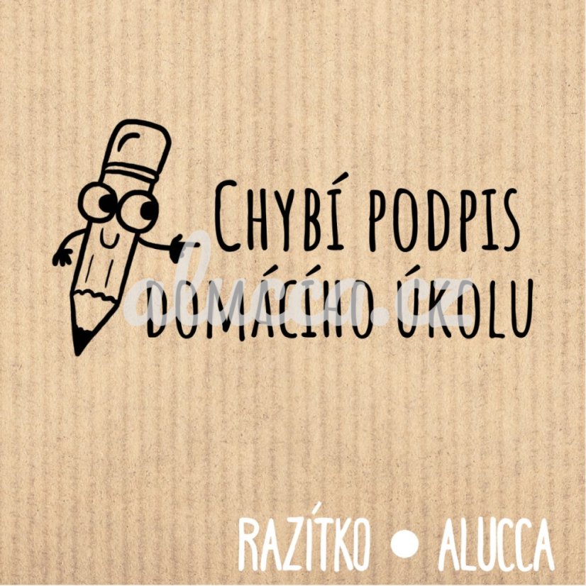 chybí podpis domácího úkolu - Velikost: 4 cm 