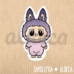 samolepka Labubu noční obloha