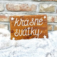 cedule Krásné svátky / Veselé Vánoce