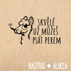 už můžeš psát perem