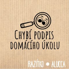 chybí podpis domácího úkolu