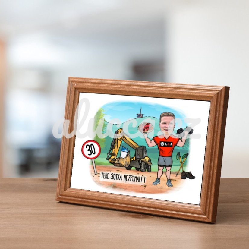 ilustrace / karikatura NAROZENINOVÁ