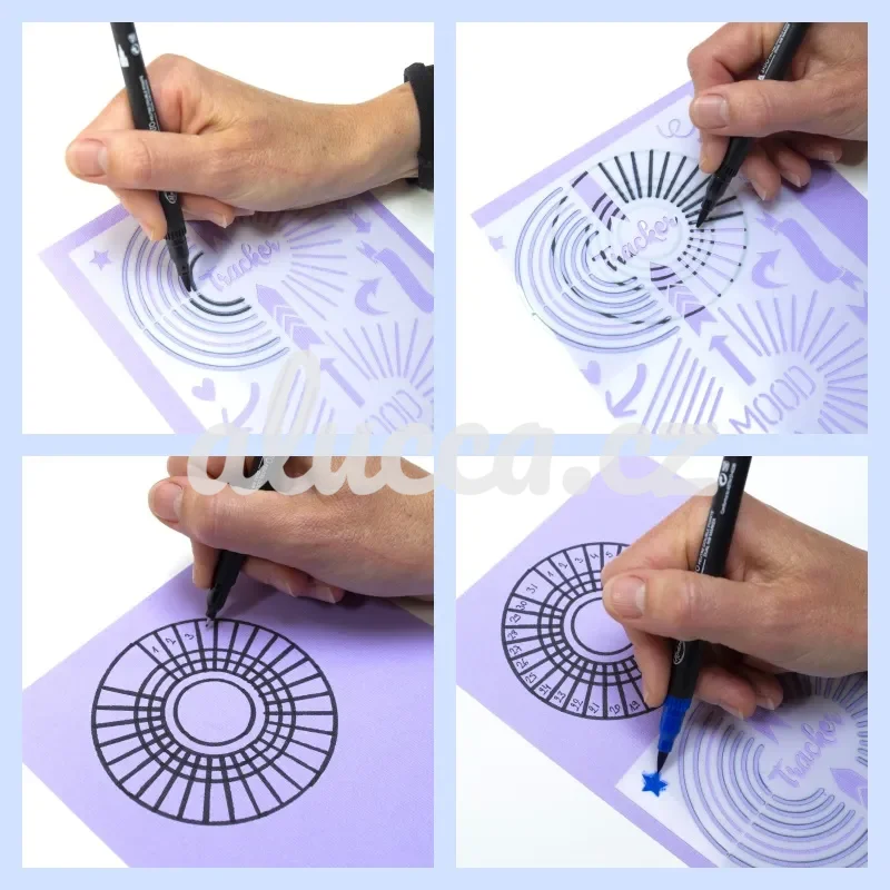 šablona do diáře Tracker