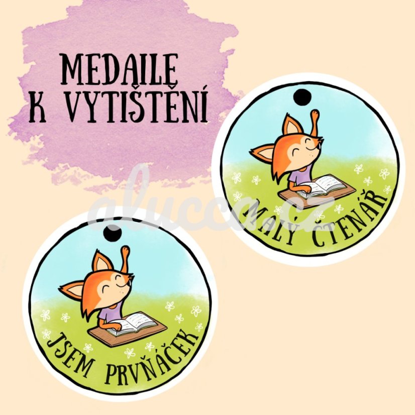 medaile  Liška - prvňáček a čtenář