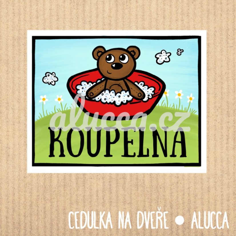 cedulka Koupelna - provedení: tak jak je - viz obrázek cedulka Koupelna - provedení: tak jak je - viz obrázek