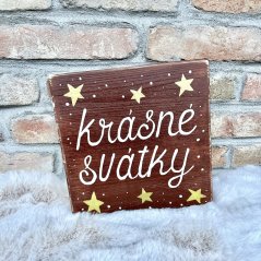 cedule Krásné svátky  / Veselé Vánoce