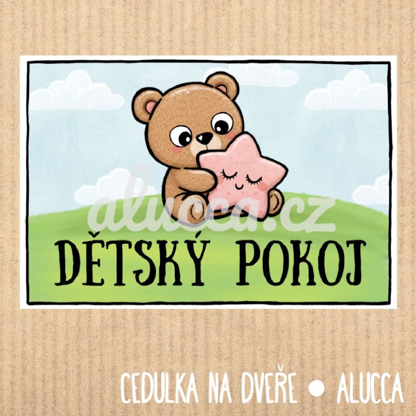 cedulka Dětský pokoj - provedení: laminovaná verze