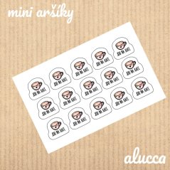mini samolepky Jdu na kafe