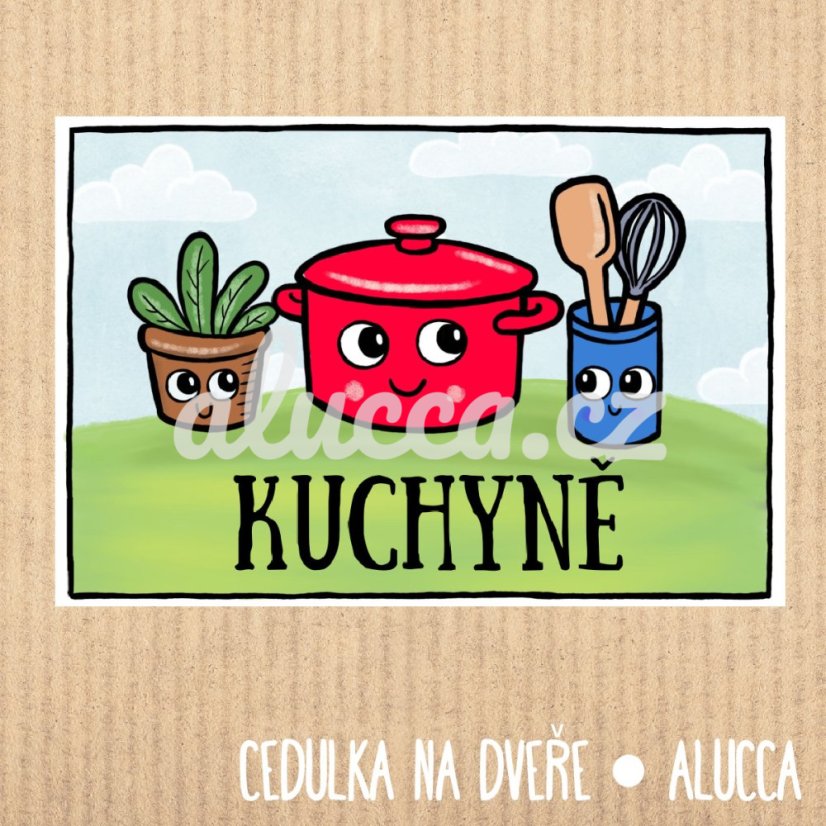 cedulka Kuchyně - provedení: papírová verze