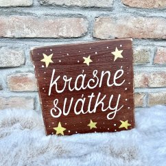 cedule Krásné svátky  / Veselé Vánoce