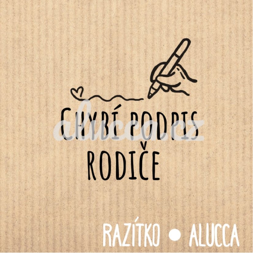 chybí podpis rodiče - Velikost: 4 cm 