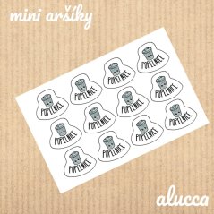 mini samolepky Popelnice
