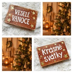 cedule Krásné svátky  / Veselé Vánoce