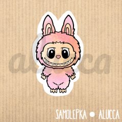 samolepka Labubu růžový