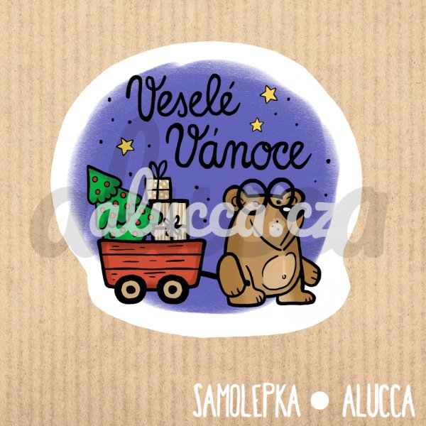 samolepka  Veselé Vánoce