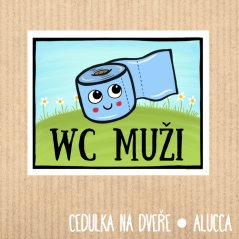 cedulka Wc muži