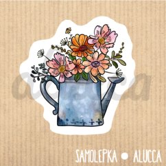 samolepka  Konev s květinami