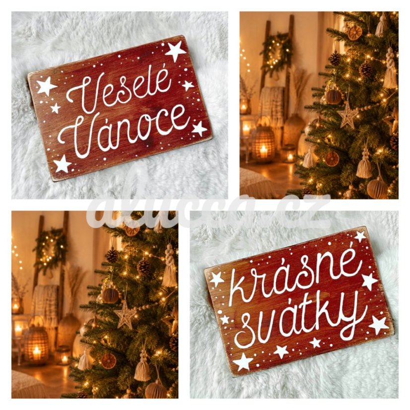 cedule Krásné svátky  / Veselé Vánoce