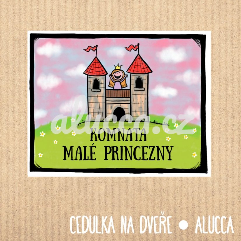 cedulka Komnata princezny - provedení: se změnou textu