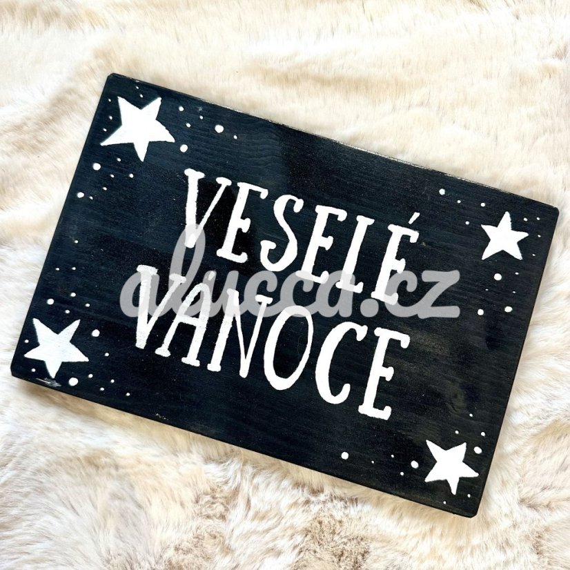 cedule Krásné svátky  / Veselé Vánoce