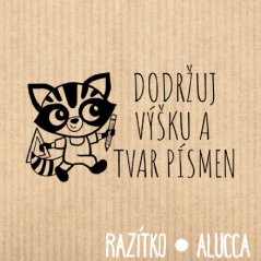 dodržuj výšku a tvar písmen