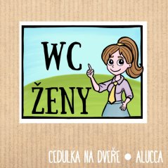 cedulka Wc ženy