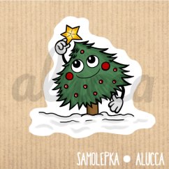 samolepka  Vánoční stromeček