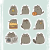 sada samolepek Pusheen