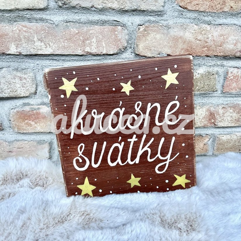 cedule Krásné svátky  / Veselé Vánoce