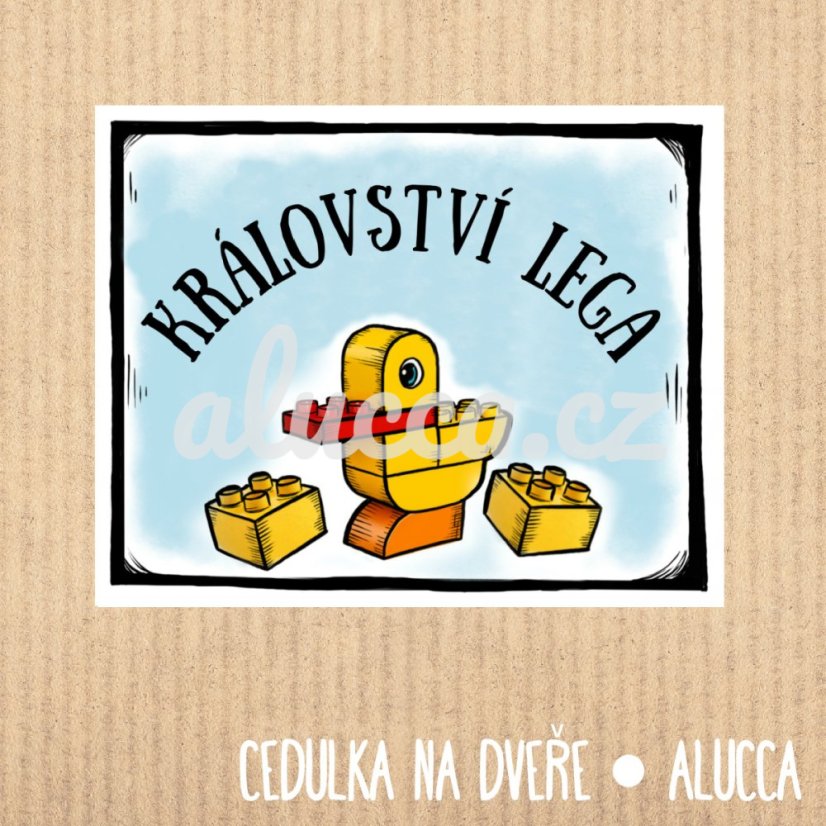 cedulka Lego - provedení: laminovaná verze