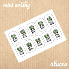 mini samolepky  Umýt auto