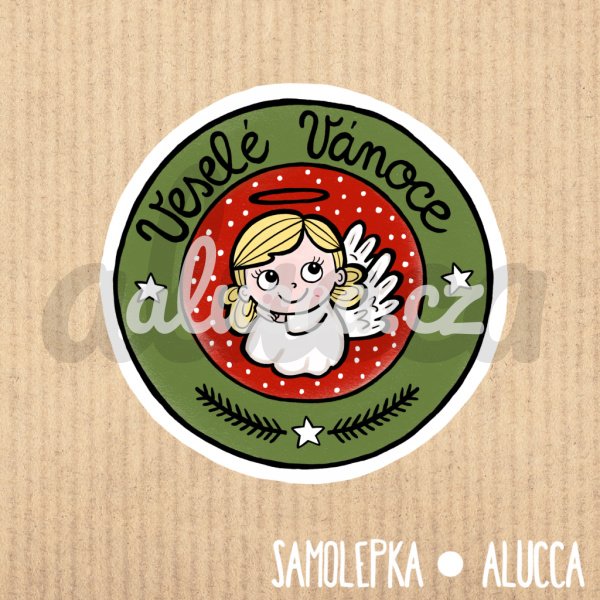 samolepka  Veselé Vánoce
